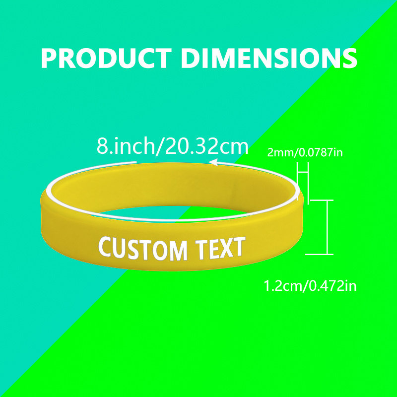 Custom Silicone Wristbands 100pcs Set, Gift for Her/Him